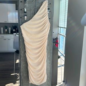 Amazon off the shoulder slinky dress with rouching size XL